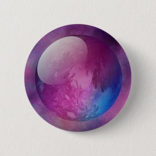 Badge Rond 5 Cm Quelque part dans le bouton Espace extra-atmosphér