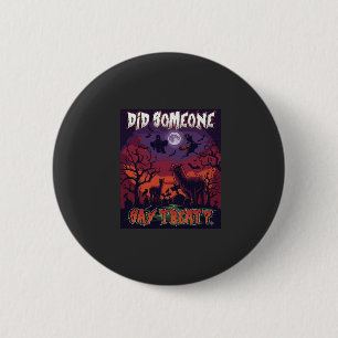 Badge Rond 5 Cm Quelqu'un a dit friandise Halloween Lama Sorcière