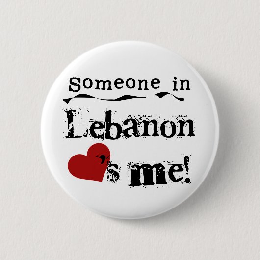 Badge Rond 5 Cm Quelqu'un au Liban m'aime (Devant)