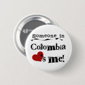 Badge Rond 5 Cm Quelqu'un en Colombie m'aime (Devant & derrière)