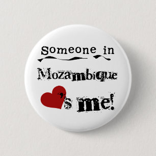 Badge Rond 5 Cm Quelqu'un en Mozambique m'aime