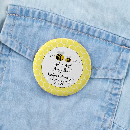 Badge Rond 5 Cm Qu'est-ce que Baby Bee ? Parti de révélation de ge
