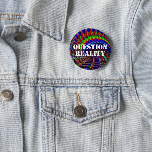 BADGE ROND 5 CM QUESTION RÉALITÉ (En situation)