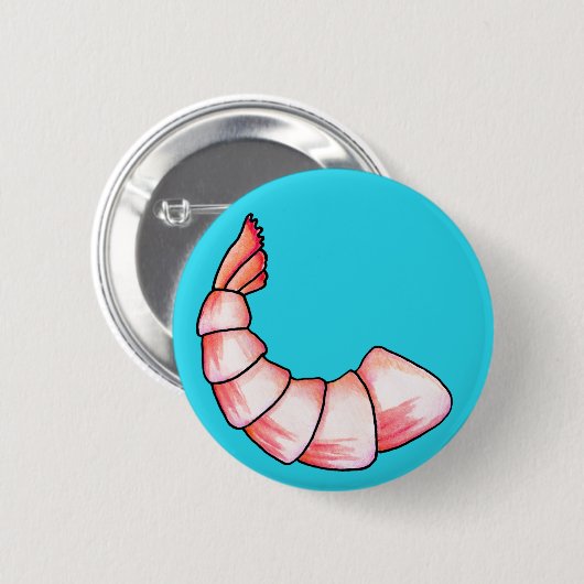 Badge Rond 5 Cm Queue de crevettes (Devant & derrière)