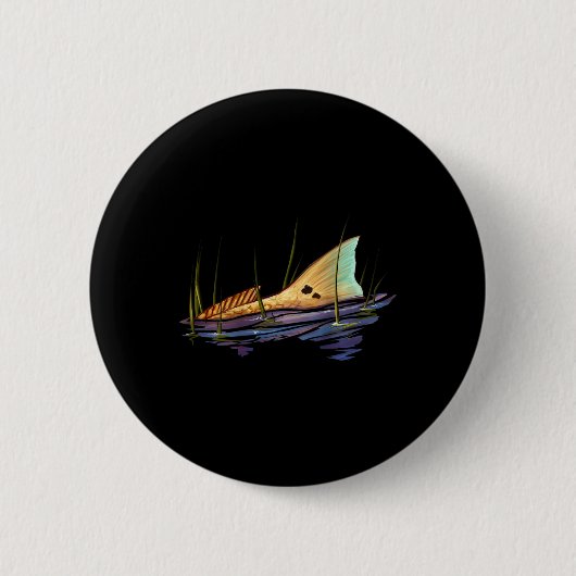 Badge Rond 5 Cm Queue rousse de sébaste Poisson Chemise de sébaste (Devant)