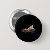 Badge Rond 5 Cm Queue rousse de sébaste Poisson Chemise de sébaste (Devant & derrière)