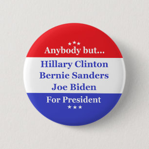 Badge Rond 5 Cm Quiconque mais Hillary, biden, des ponceuses