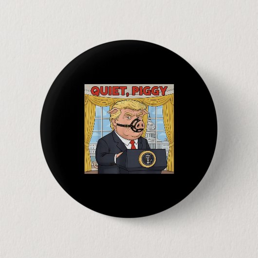 Badge Rond 5 Cm Quiet Quiet Ggy Funny Sarcastic Litical G Cartoon (Devant)