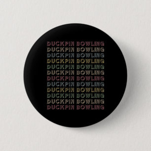 Badge Rond 5 Cm Quilles de canard rétro Bowling Répétitif Joueur d