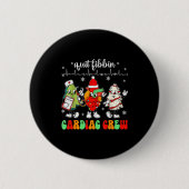 Badge Rond 5 Cm Quit Fibbin Cardiac Christmas Crew Cardiac Techs S (Devant)