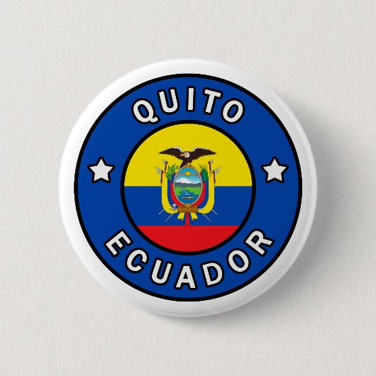 Badge Rond 5 Cm Quito Équateur (Devant)