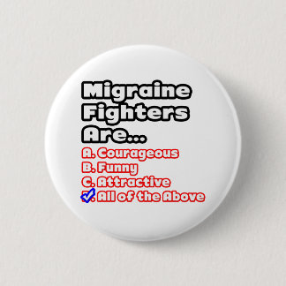 Badge Rond 5 Cm Quiz de la Migraine Fighter