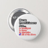 Badge Rond 5 Cm Quiz de l'infirmière praticienne... (Devant & derrière)