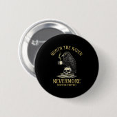 Badge Rond 5 Cm Quoth The Raven Nevermore Before Coffee Funny Quot (Devant & derrière)