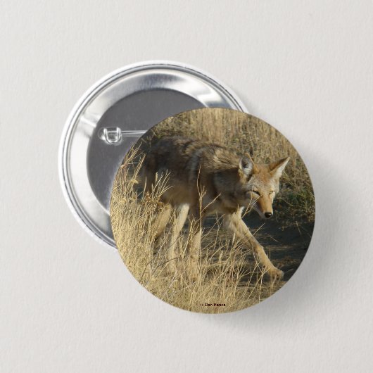 Badge Rond 5 Cm R14 Coyote Walking (Devant & derrière)