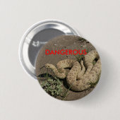Badge Rond 5 Cm R6 Prairie Rattlesnake (Devant & derrière)