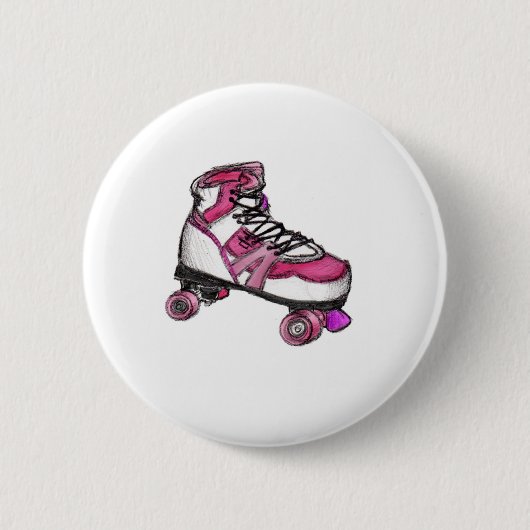 Badge Rond 5 Cm R est pour Rollerskate (Devant)
