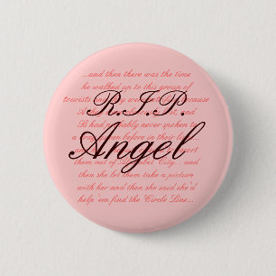 Badge Rond 5 Cm R.I.P. Ange