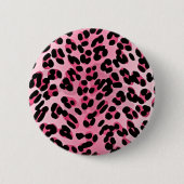 Badge Rond 5 Cm RAB Rockabilly Pink Cheetah Imprimer (Devant)