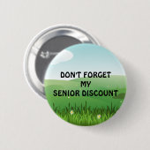 Badge Rond 5 Cm Rabais pour seniors : N'oubliez pas mon rabais pou (Devant & derrière)