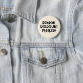 Badge Rond 5 Cm "Rabais Senior S'Il Vous Plaît !" (En situation)
