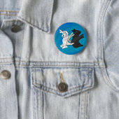 Badge Rond 5 Cm Rabat Ombre Sur Bleu (En situation)