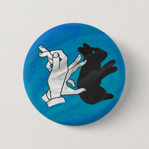 Badge Rond 5 Cm Rabat Ombre Sur Bleu