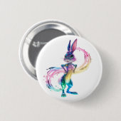 Badge Rond 5 Cm Rabbit adorable (Devant & derrière)