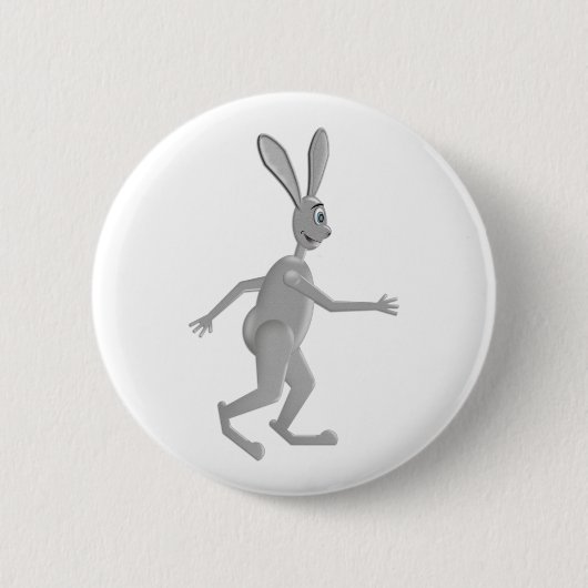 Badge Rond 5 Cm Rabbit de marche (Devant)