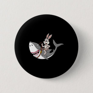 Badge Rond 5 Cm Rabbit équitation requin Pâques Fun Boys Girls Kid
