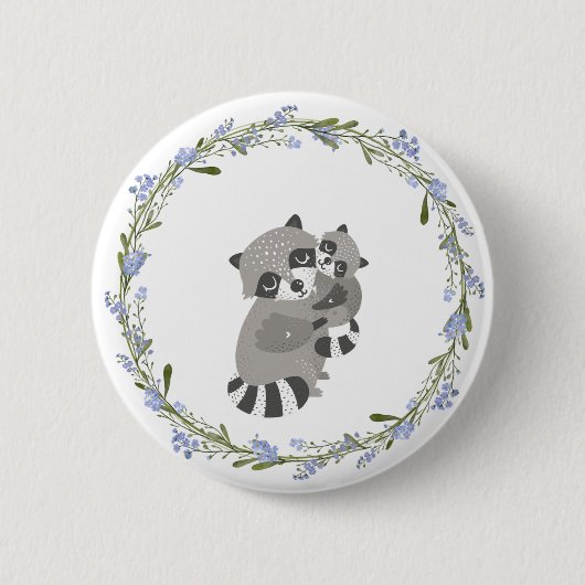 Badge Rond 5 Cm Raccoon (Devant)