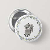 Badge Rond 5 Cm Raccoon (Devant & derrière)