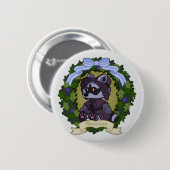 Badge Rond 5 Cm Raccoon Button (Devant & derrière)