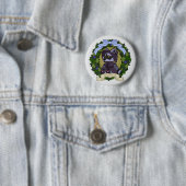 Badge Rond 5 Cm Raccoon Button (En situation)