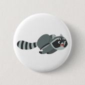 Badge Rond 5 Cm Raccoon de dessin animé mignon (Devant)