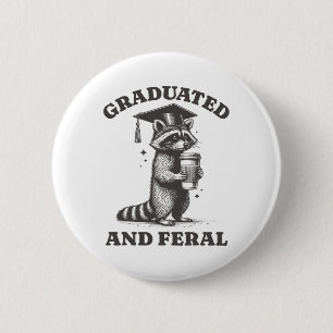 Badge Rond 5 Cm Raccoon Gradué Et Feral Cl De 2025 Rac Vintage