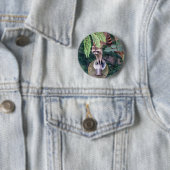 Badge Rond 5 Cm Raccoon raid l'éleveur d'oiseaux (En situation)