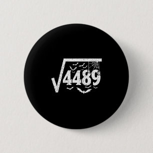 Badge Rond 5 Cm Racine carrée 4489 Drôle de mème Halloween 67 Math