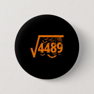 Badge Rond 5 Cm Racine carrée 4489 Drôle de mème Halloween 67 Prof