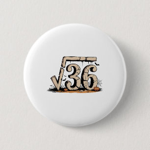 Badge Rond 5 Cm Racine Carrée 67 Mème 6 7 Gen Alpha Halloween Six