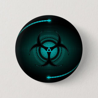Badge Rond 5 Cm Radiation Art Abstrait