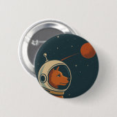 BADGE ROND 5 CM RADIO CHIENS DE L'ESPACE - LOGO26 (Devant & derrière)