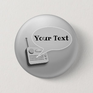 Badge Rond 5 Cm Radio vintage