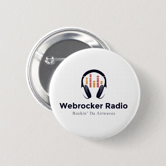 Badge Rond 5 Cm Radio Webrocker (Devant & derrière)