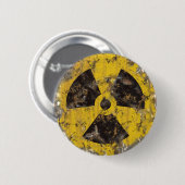 Badge Rond 5 Cm Radioactif rouillé (Devant & derrière)
