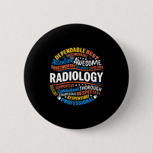 Badge Rond 5 Cm Radiologie Drôle Semaine de la technologie Rad App