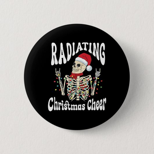 Badge Rond 5 Cm Radiology Radiating Christmas Cheer X-ray Rad Tech (Devant)