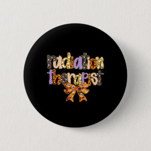 Badge Rond 5 Cm Radiothérapeute Halloween Coquette Citrouille Rad