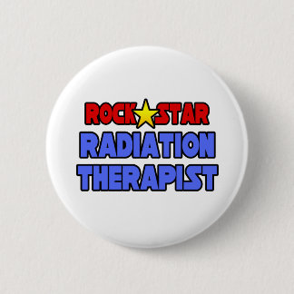 Badge Rond 5 Cm Radiothérapeute Rock Star