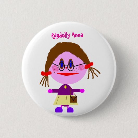 Badge Rond 5 Cm Ragdolly Anna (Devant)